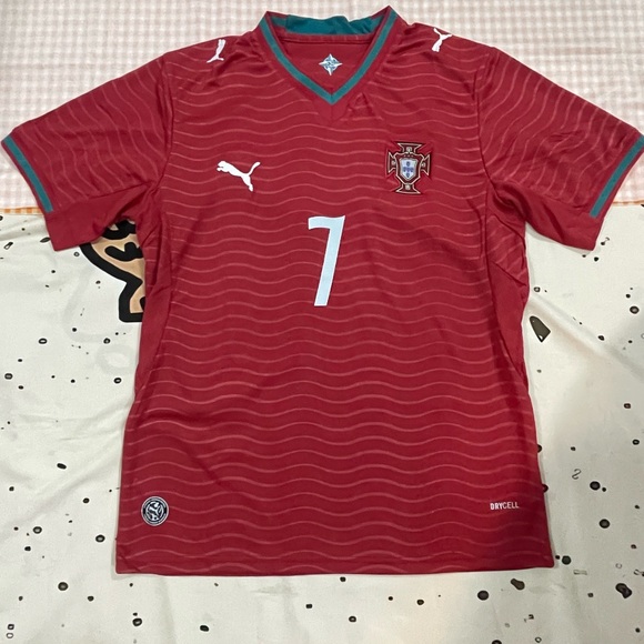 Puma Other - Puma Red Portugal Soccer Jersey with Green Trim and White Accents